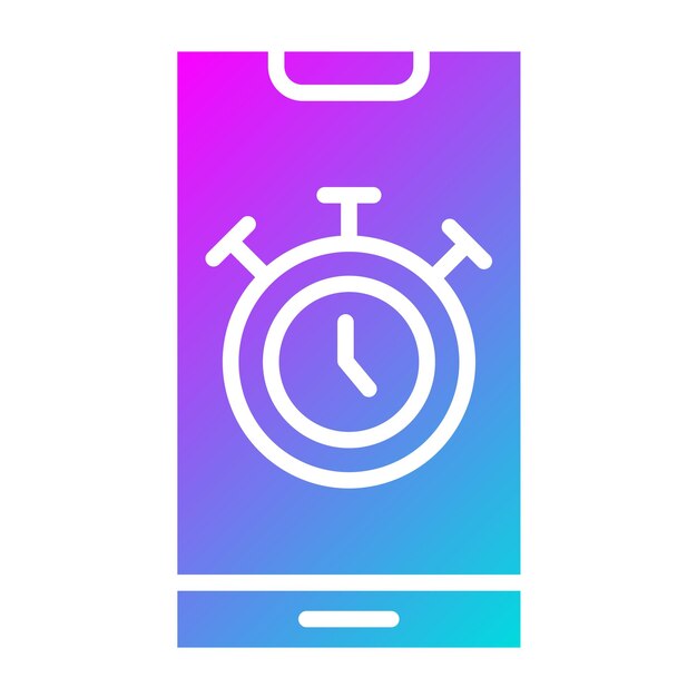 Ilustración del diseño del icono vectorial del cronómetro