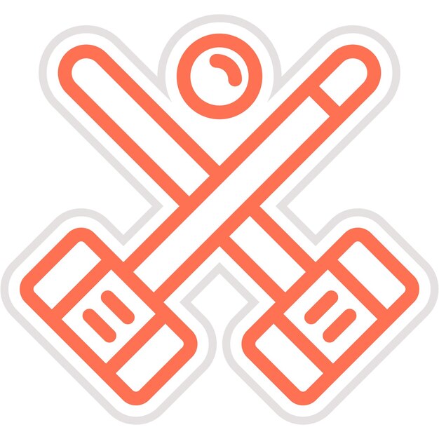 Ilustración del diseño del icono vectorial de croquet