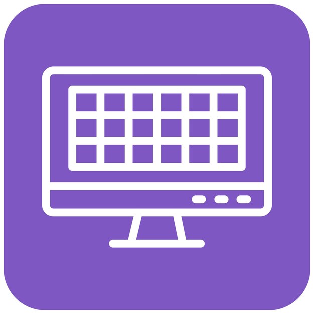 Ilustración del diseño del icono vectorial de la cuadrícula