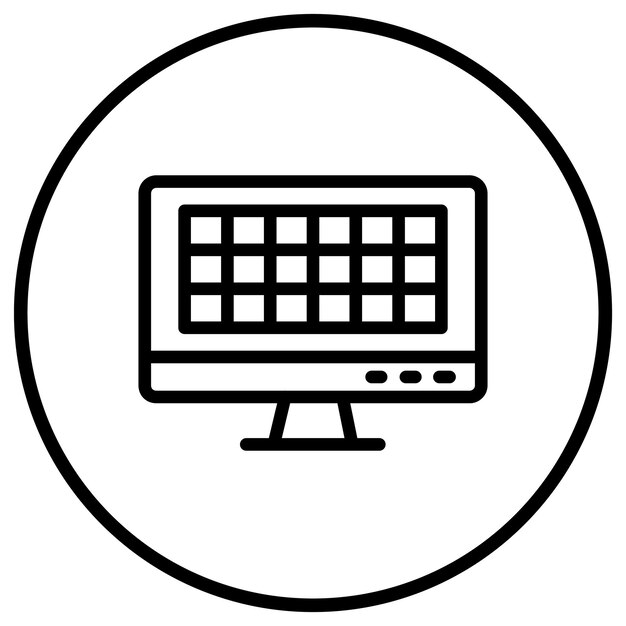 Ilustración del diseño del icono vectorial de la cuadrícula
