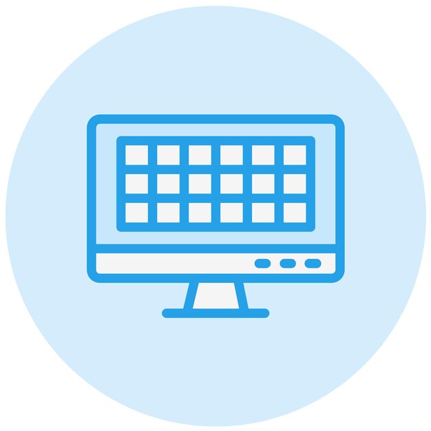Ilustración del diseño del icono vectorial de la cuadrícula