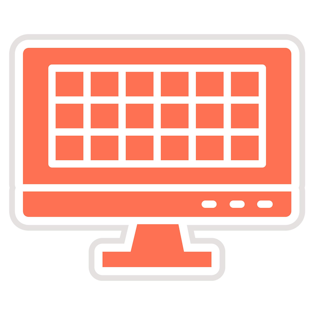 Ilustración del diseño del icono vectorial de la cuadrícula