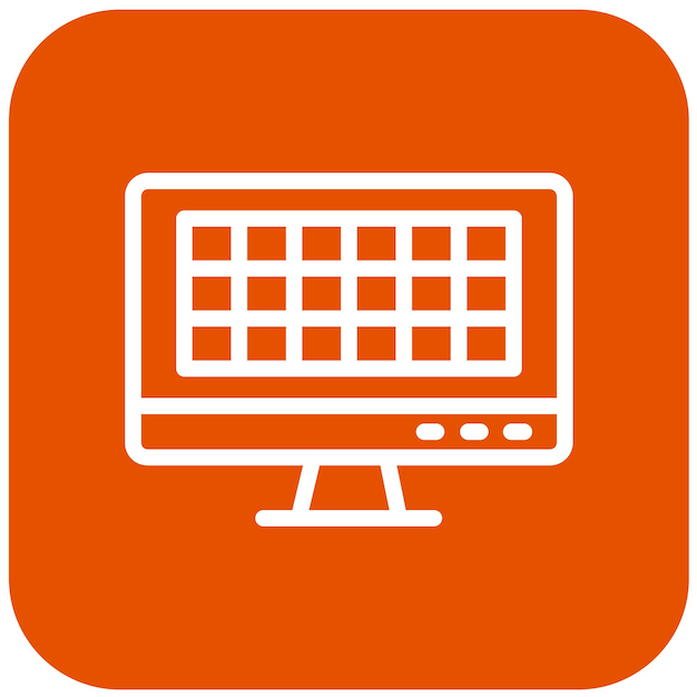 Ilustración del diseño del icono vectorial de la cuadrícula