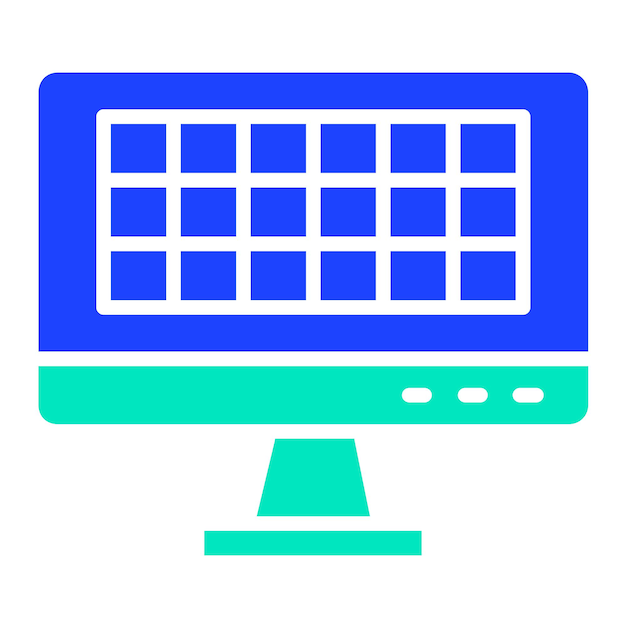 Ilustración del diseño del icono vectorial de la cuadrícula
