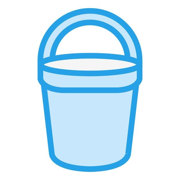 Ilustración del diseño del icono vectorial del cubo