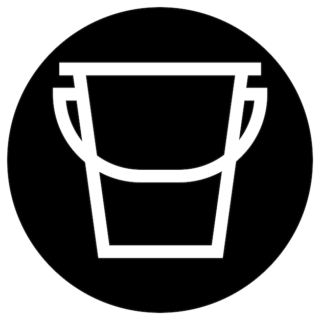 Ilustración del diseño del icono vectorial del cubo