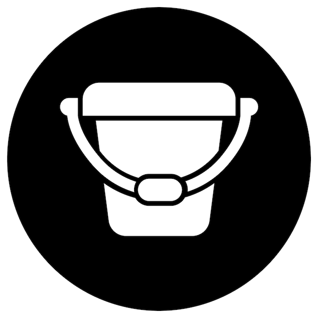 Ilustración del diseño del icono vectorial del cubo