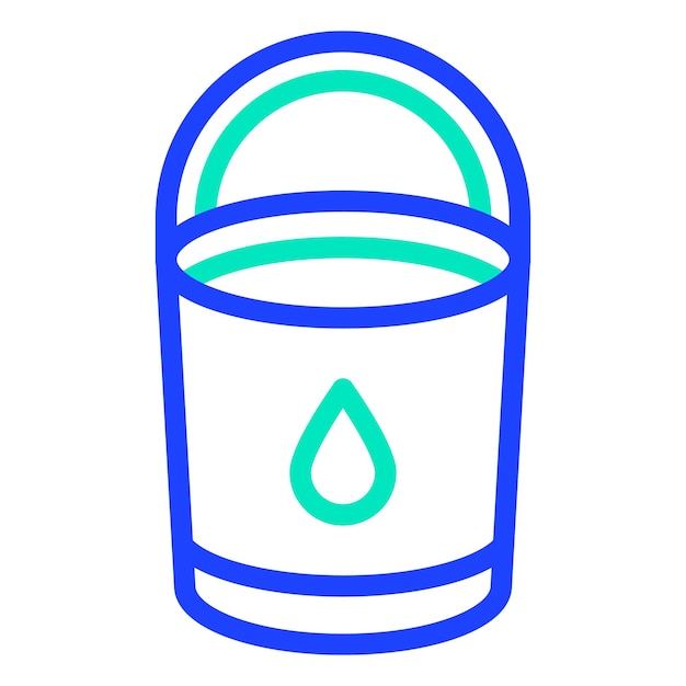 Ilustración del diseño del icono vectorial del cubo
