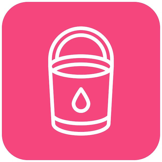 Ilustración del diseño del icono vectorial del cubo