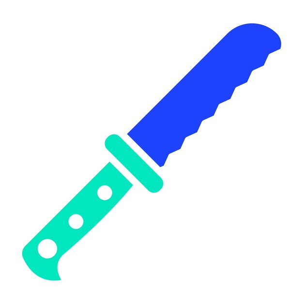 Ilustración del diseño del icono vectorial del cuchillo de pan