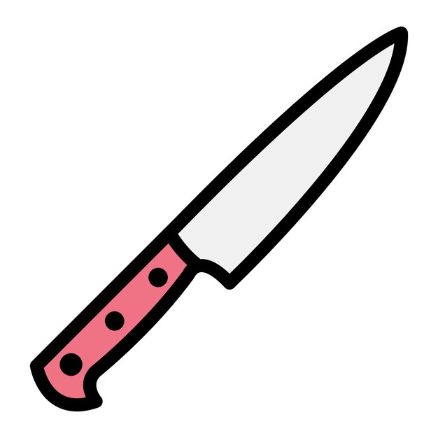 Ilustración del diseño del icono vectorial del cuchillo