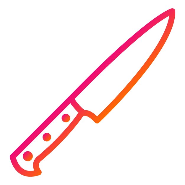 Ilustración del diseño del icono vectorial del cuchillo