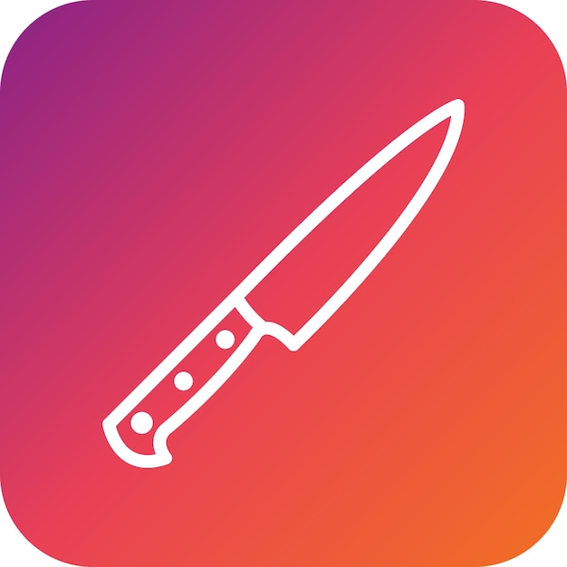 Ilustración del diseño del icono vectorial del cuchillo