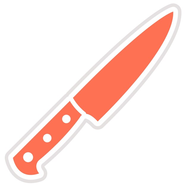 Ilustración del diseño del icono vectorial del cuchillo