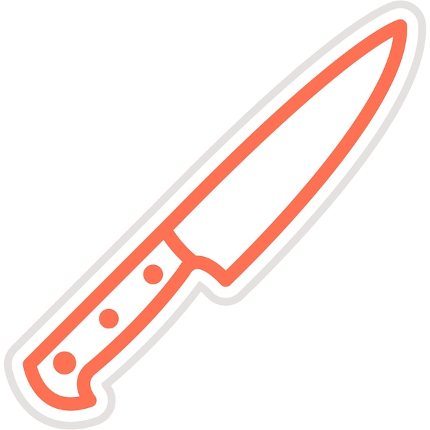 Vector ilustración del diseño del icono vectorial del cuchillo