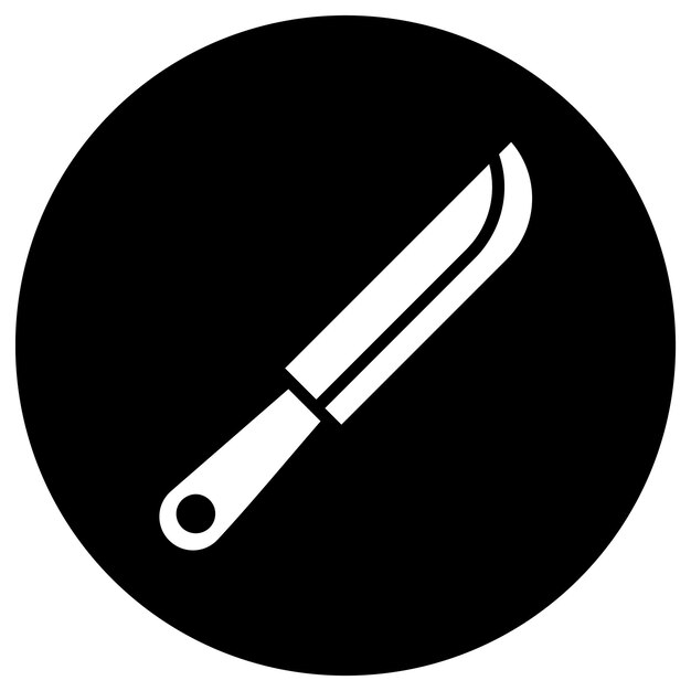 Vector ilustración del diseño del icono vectorial del cuchillo