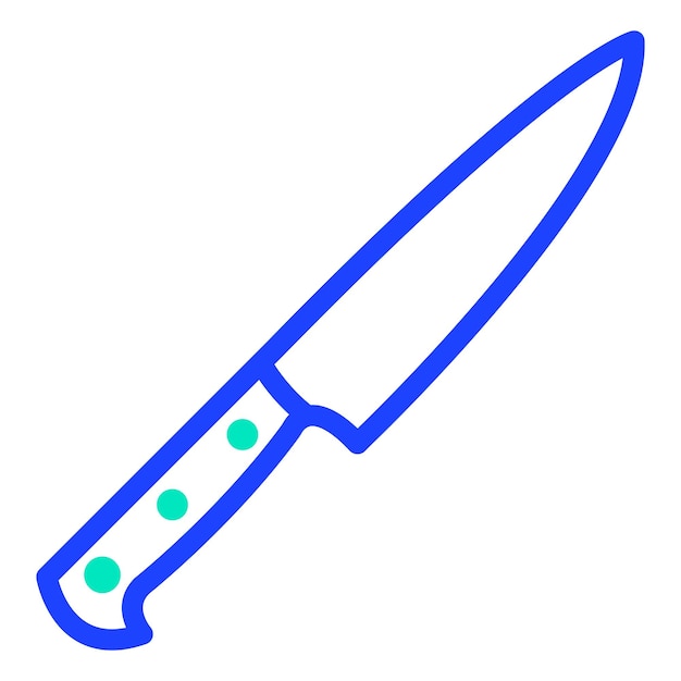 Ilustración del diseño del icono vectorial del cuchillo