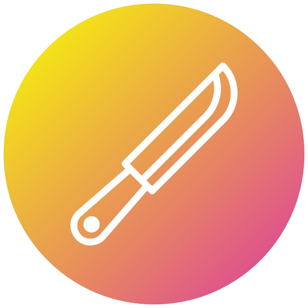 Ilustración del diseño del icono vectorial del cuchillo