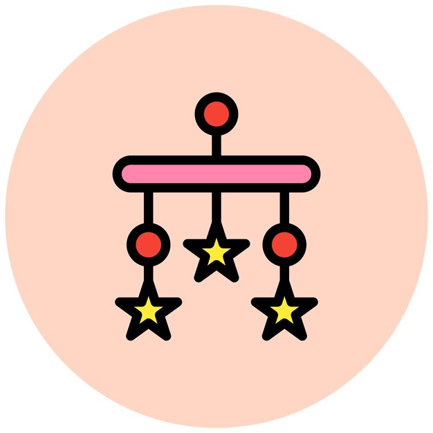 Ilustración del diseño del icono vectorial de la cuna