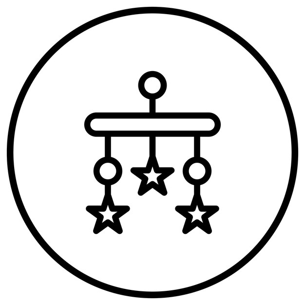 Ilustración del diseño del icono vectorial de la cuna