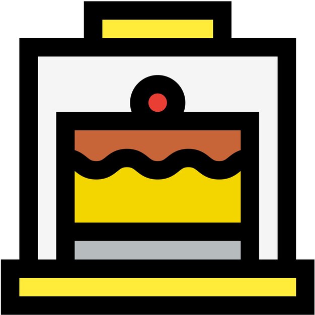 Ilustración del diseño del icono vectorial de la cúpula del pastel