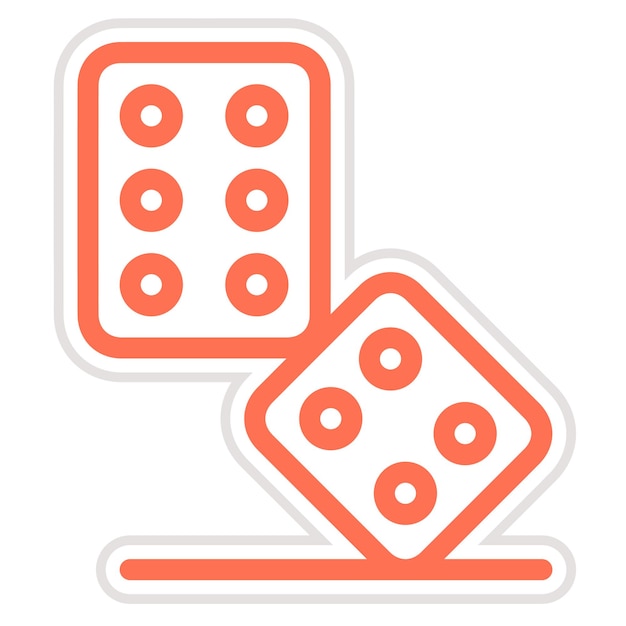 Ilustración del diseño del icono vectorial de los dados