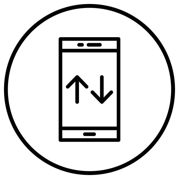 Ilustración del diseño del icono vectorial de datos móviles