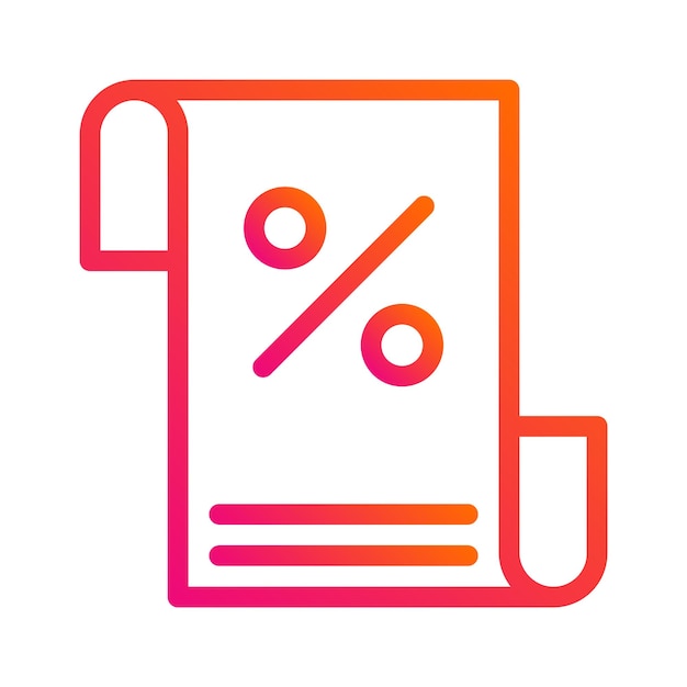Ilustración del diseño del icono vectorial de descuento