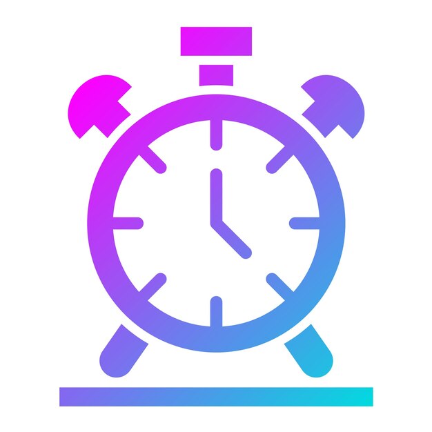 Ilustración del diseño del icono vectorial del despertador