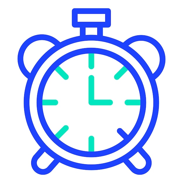 Ilustración del diseño del icono vectorial del despertador