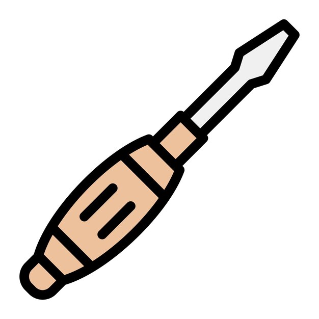 Ilustración del diseño del icono vectorial del destornillador