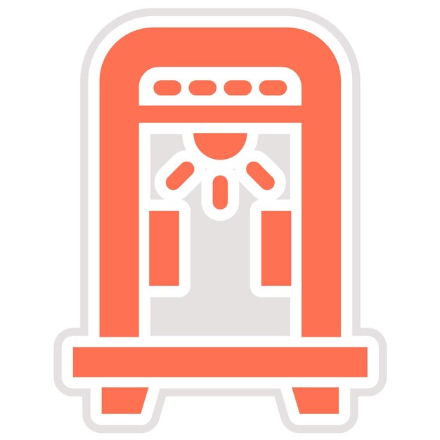 Ilustración del diseño del icono vectorial del detector de metales