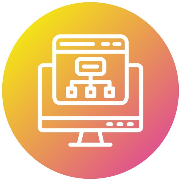 Ilustración del diseño del icono vectorial del diagrama de flujo