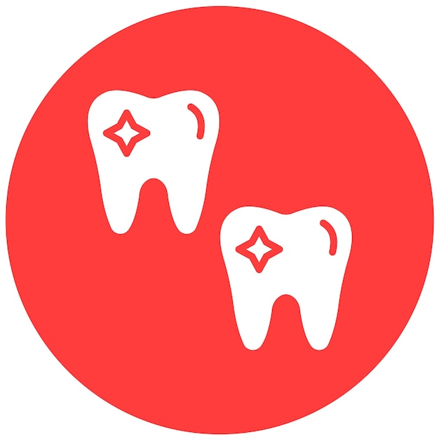 Ilustración del diseño del icono vectorial de los dientes