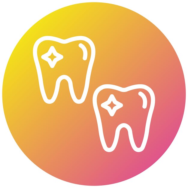 Ilustración del diseño del icono vectorial de los dientes