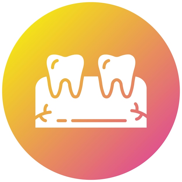 Ilustración del diseño del icono vectorial de los dientes