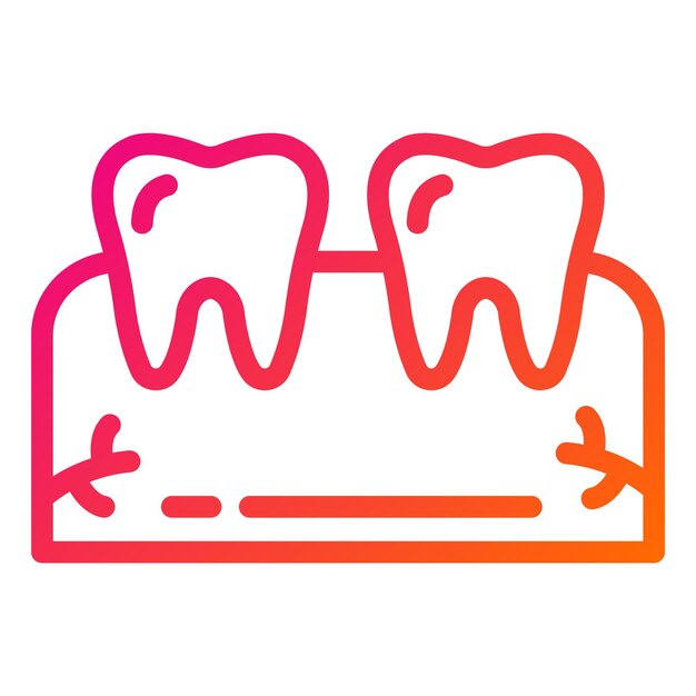 Ilustración del diseño del icono vectorial de los dientes