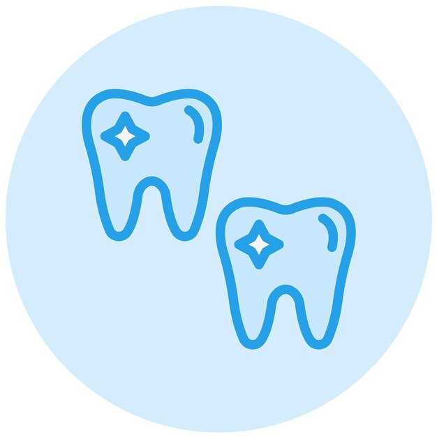 Ilustración del diseño del icono vectorial de los dientes
