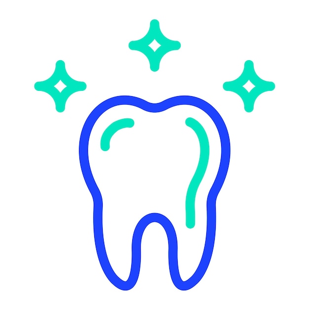 Ilustración del diseño del icono vectorial de los dientes