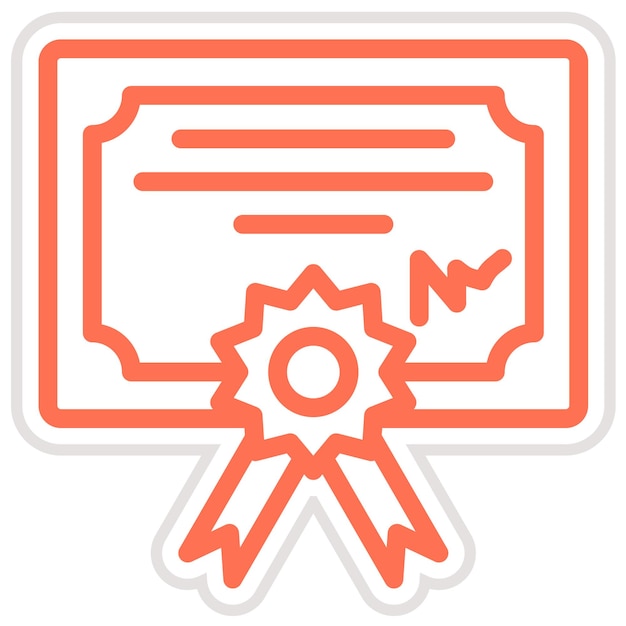 Ilustración del diseño del icono vectorial del diploma