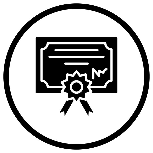 Ilustración del diseño del icono vectorial del diploma