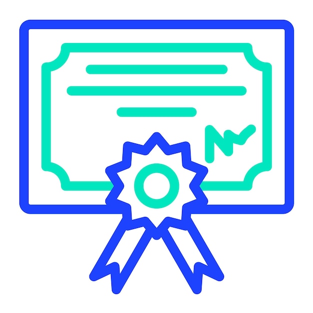 Ilustración del diseño del icono vectorial del diploma