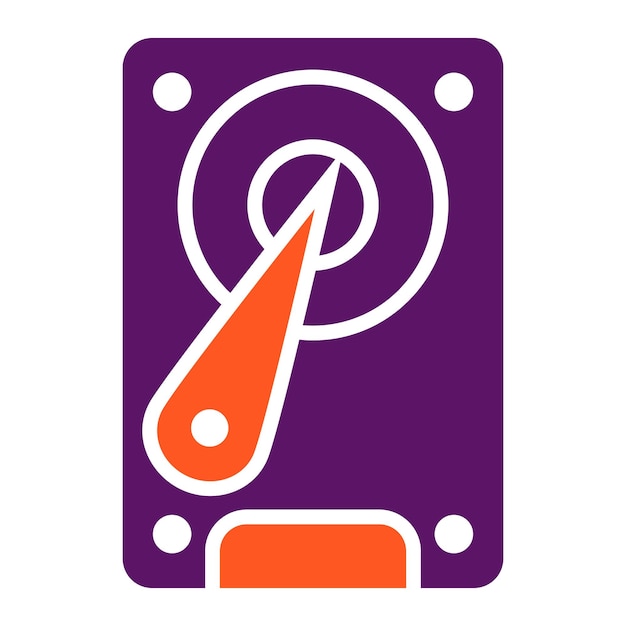 Ilustración del diseño del icono vectorial del disco duro