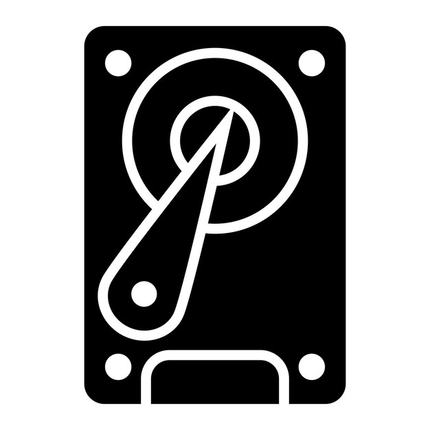 Ilustración del diseño del icono vectorial del disco duro