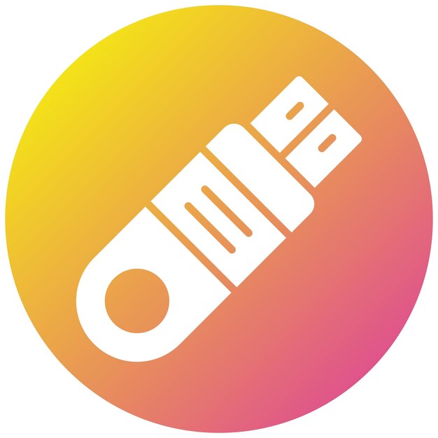 Ilustración del diseño del icono vectorial del disco flash