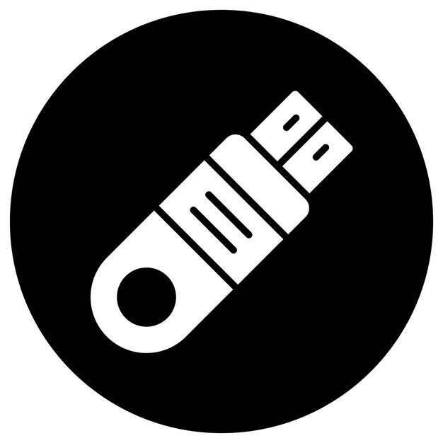 Ilustración del diseño del icono vectorial del disco flash