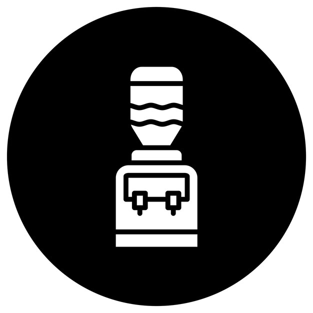 Ilustración del diseño del icono vectorial del dispensador de agua