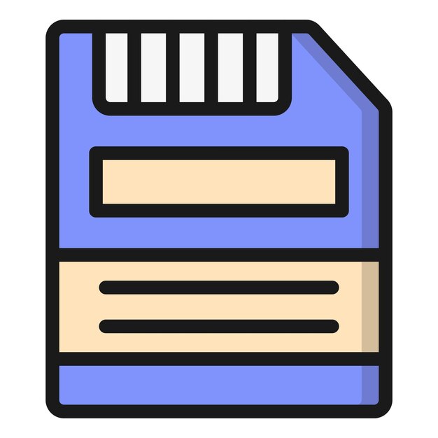 Ilustración del diseño del icono vectorial del disquete
