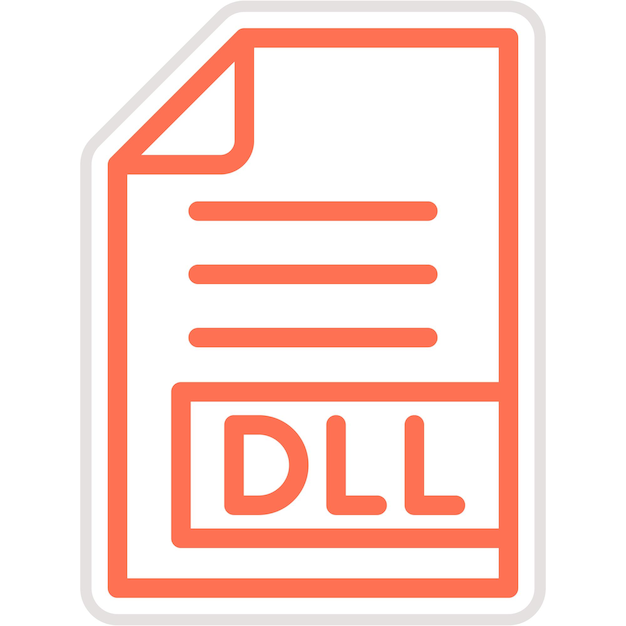 Ilustración del diseño del icono vectorial de DLL