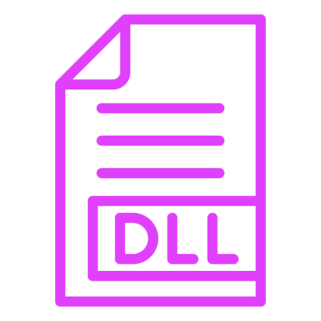 Ilustración del diseño del icono vectorial de DLL